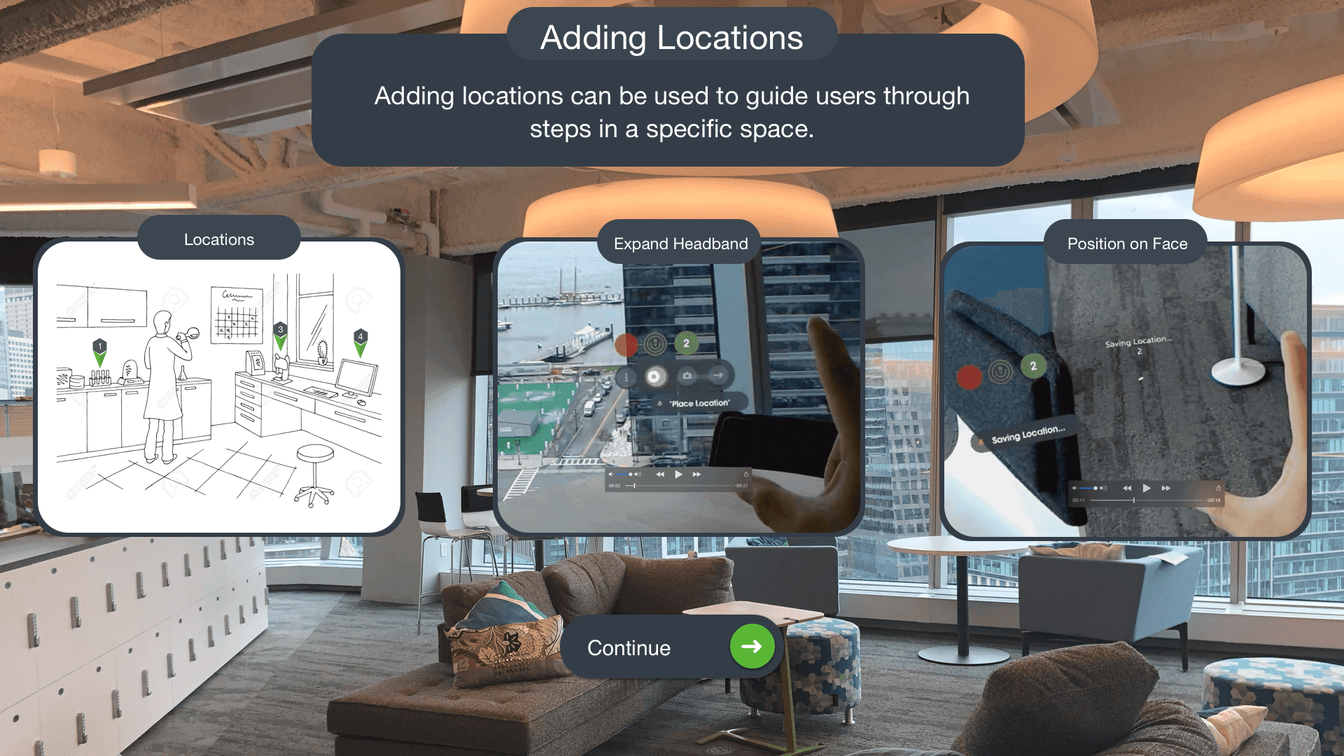 Vuforia Expert Capture, HoloLens interaction flows